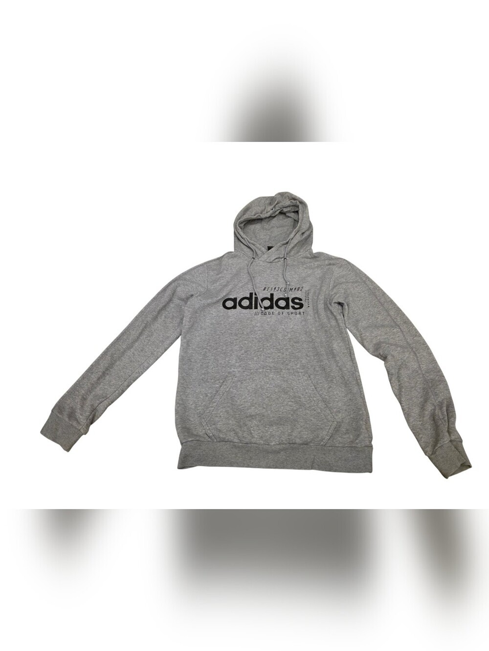 adidas Gray Hoodie with Black Logo Print